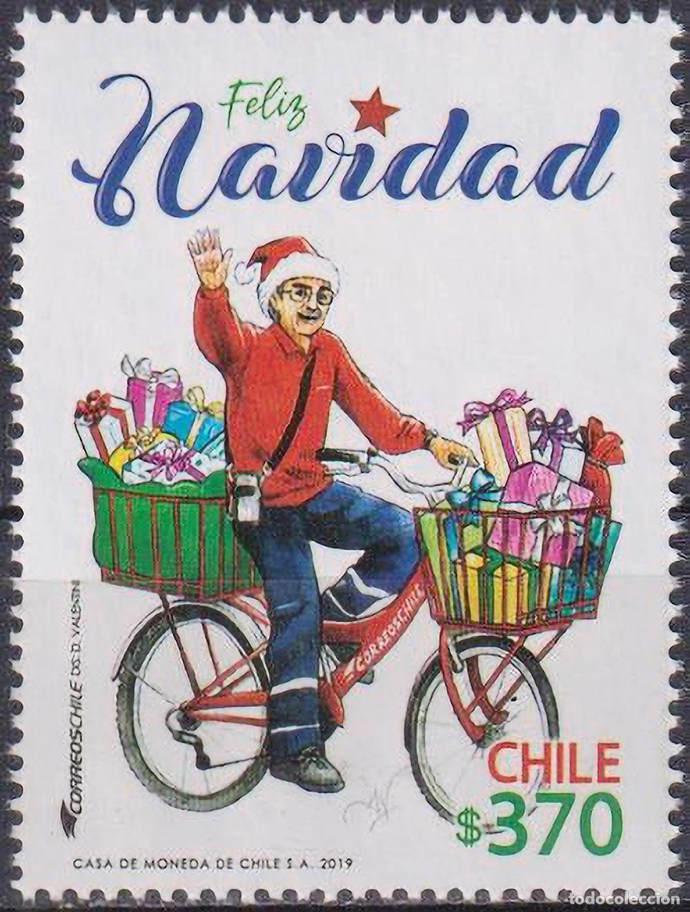Sellos: Chile 2019 Navidad bicicletas MNH - Foto 1
