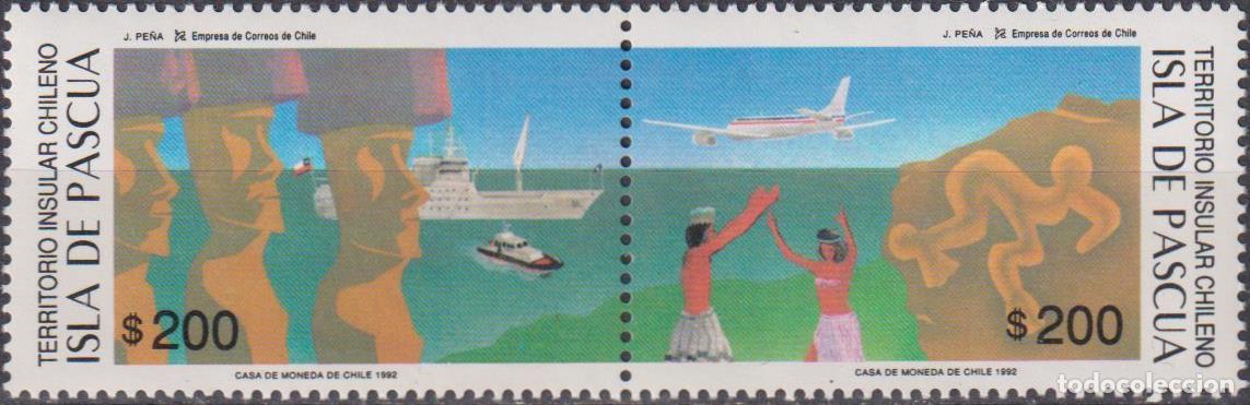 Sellos: Chile 1992 isla de Pascua Buques MNH - Foto 1
