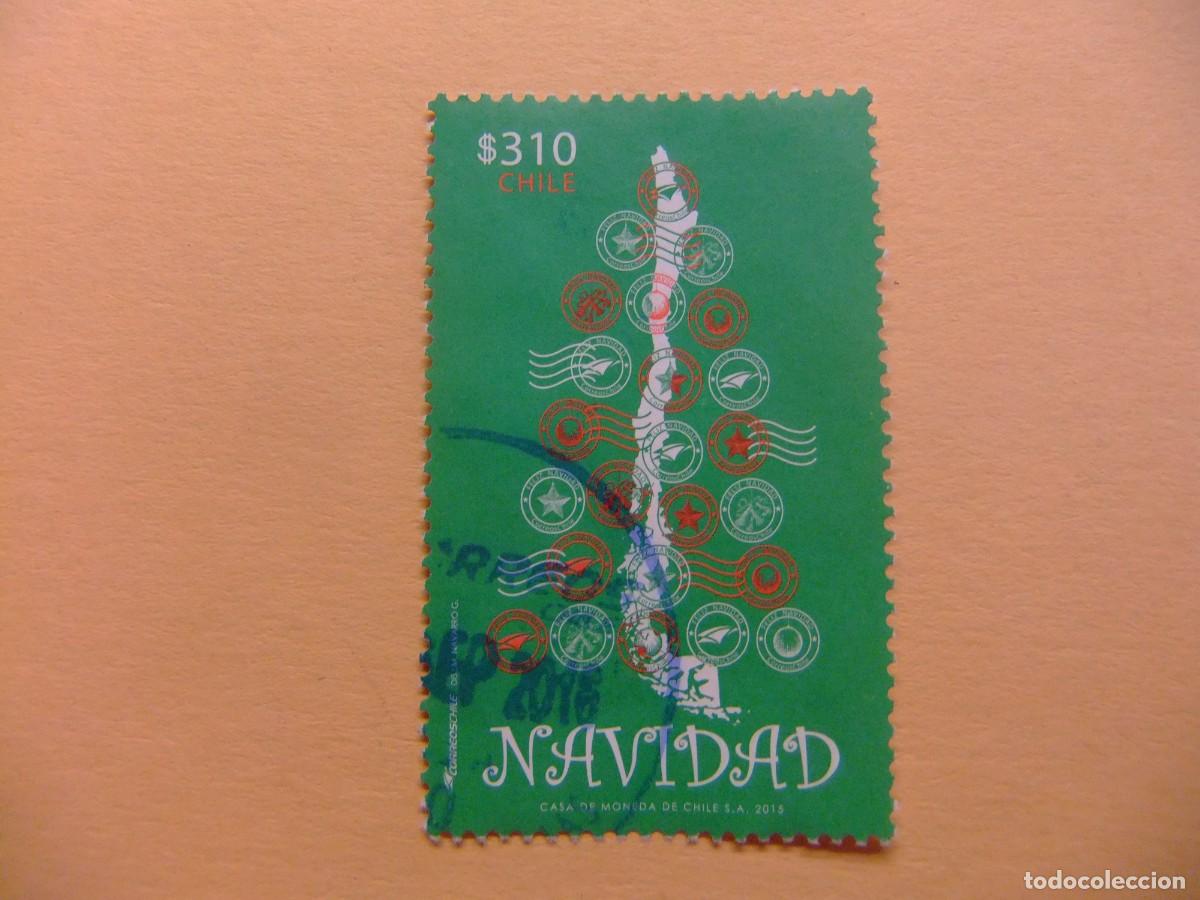 Sellos: 92 CHILE 2015 / ARBOL de NAVIDAD / FU - Foto 1