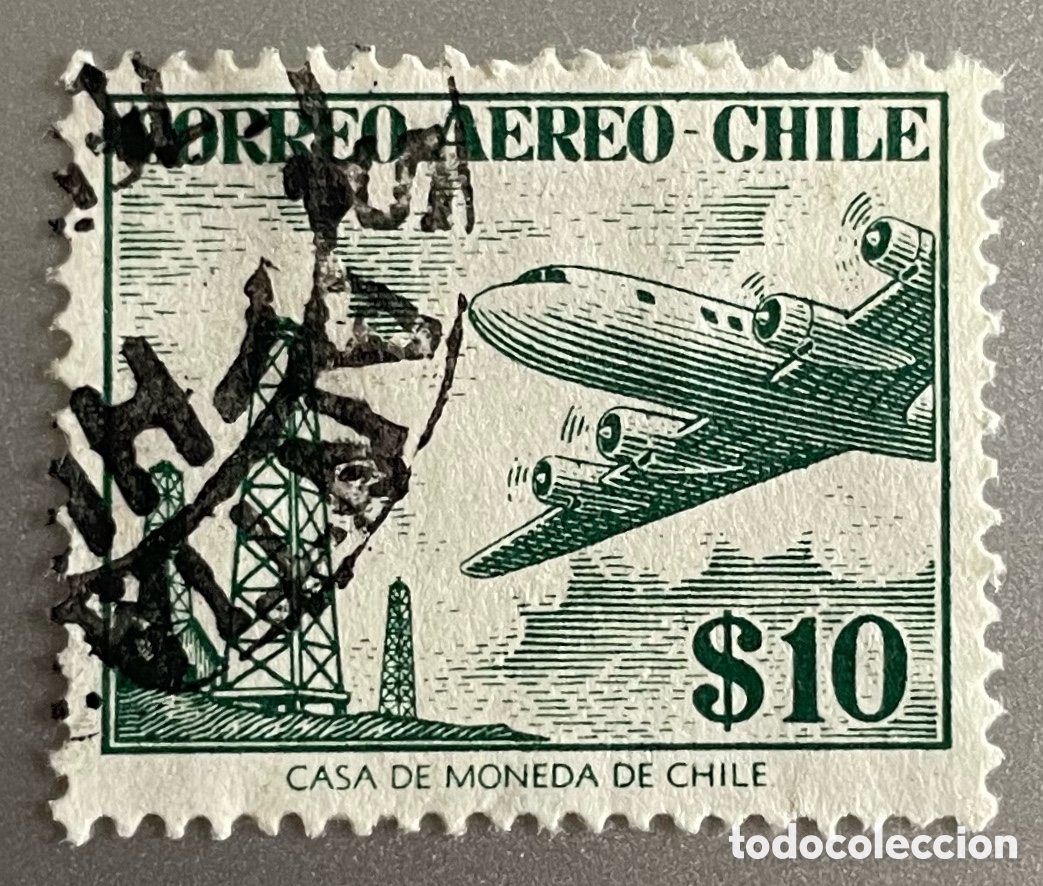 Sellos: Chile. Correo a&eacute;reo. 1956 - Foto 1