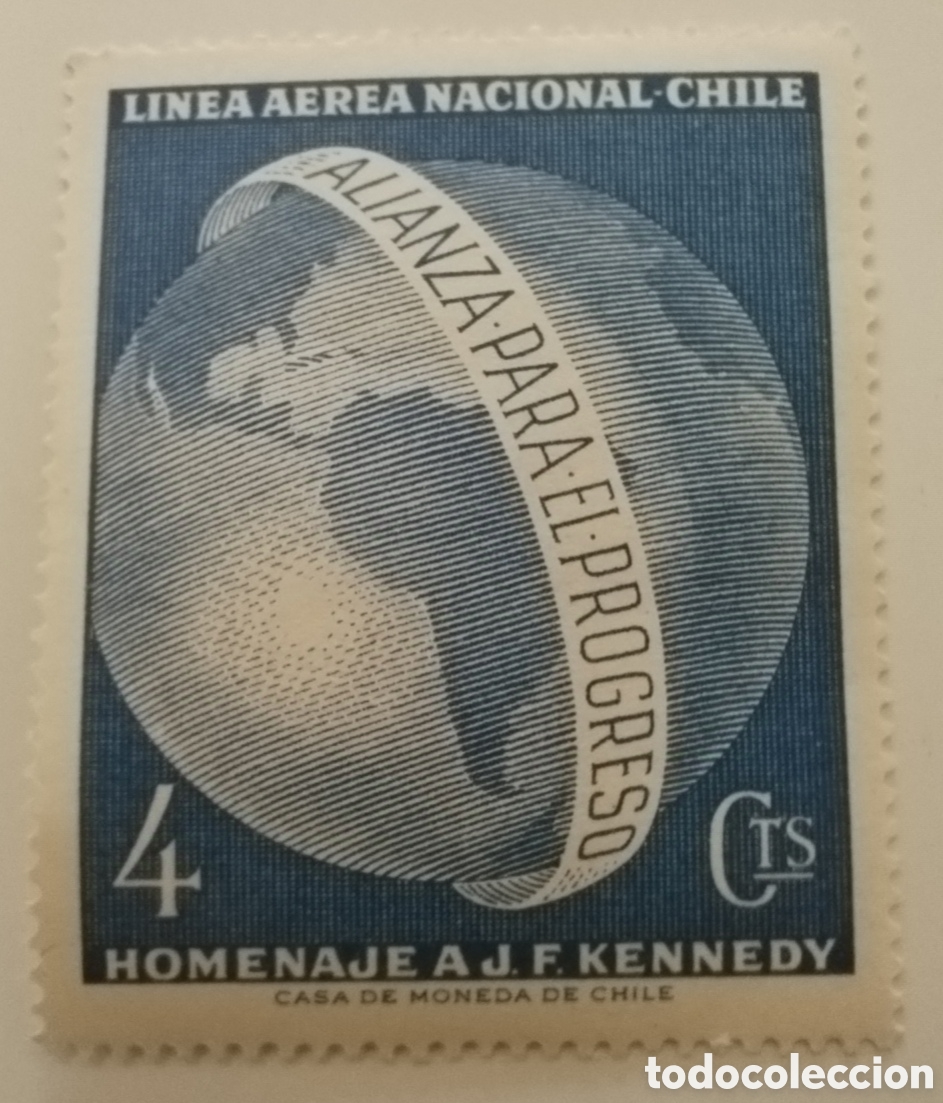 Sellos: CHILE sello alianza para el progreso homenaje a Kennedy - Foto 1