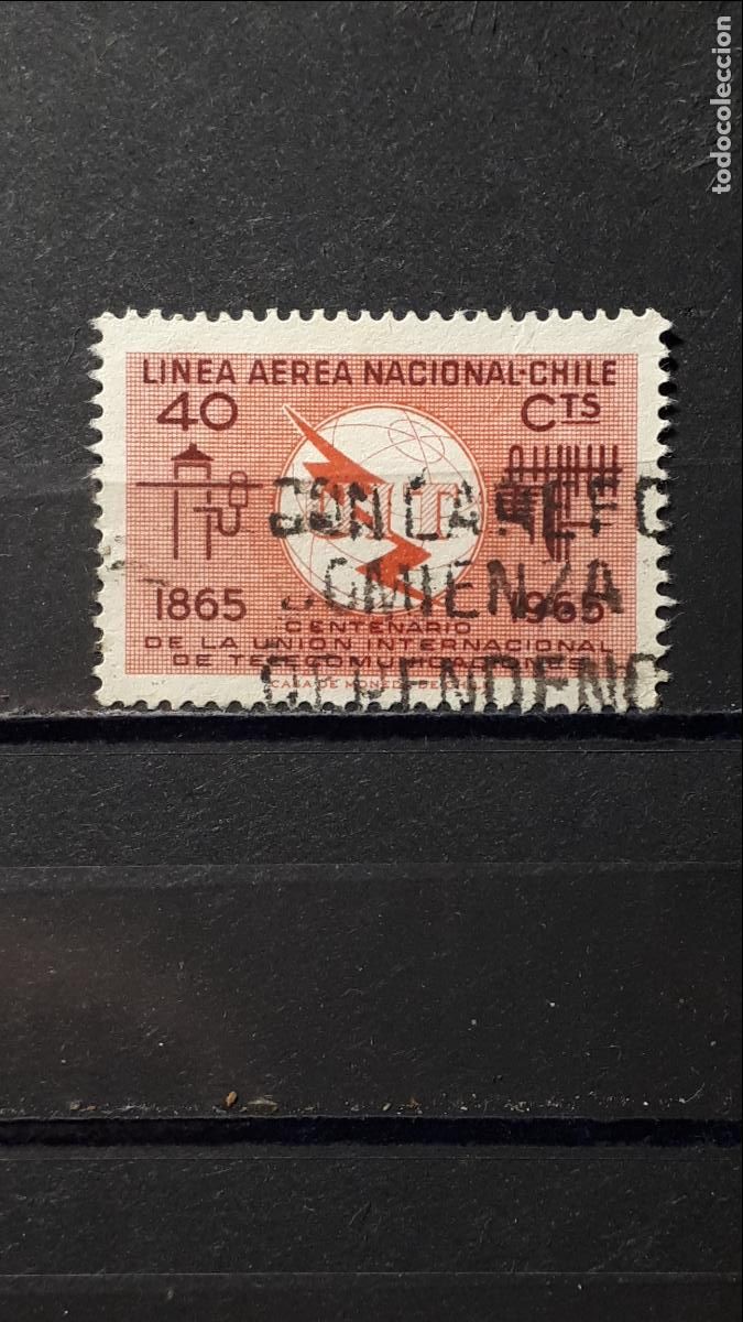 Sellos: CHILE. A&Ntilde;O 1965. &deg;. YVERT A&eacute;reo 222 - Foto 1