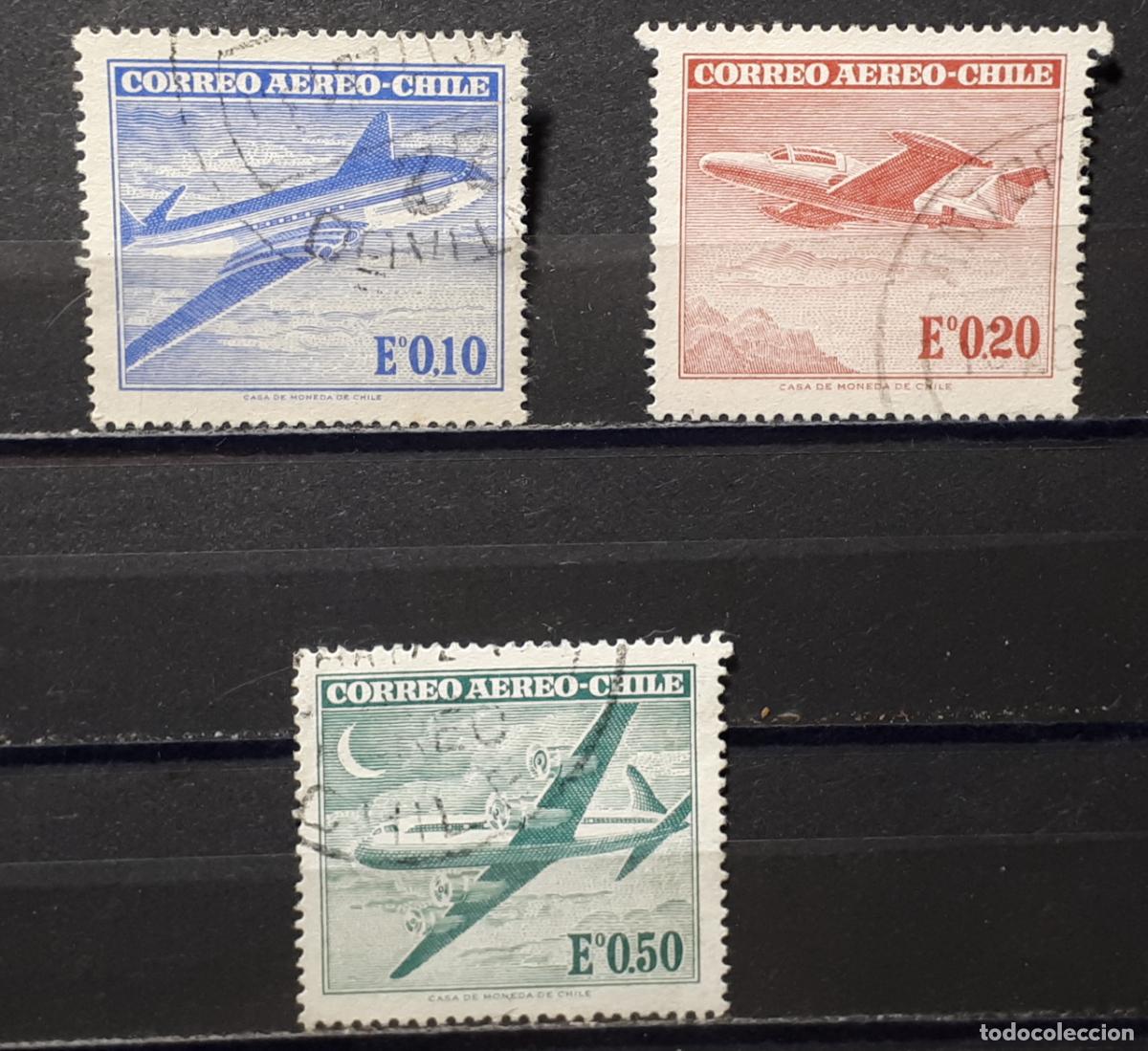 Sellos: CHILE. A&Ntilde;O 1962. &deg;. YVERT A&eacute;reo 207A,/9 - Foto 1