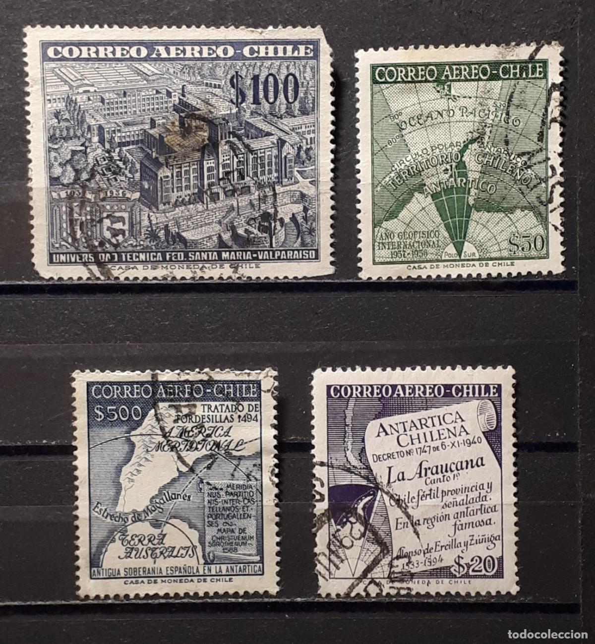 Sellos: CHILE. &deg;. A&eacute;reo a catalogar - Foto 1