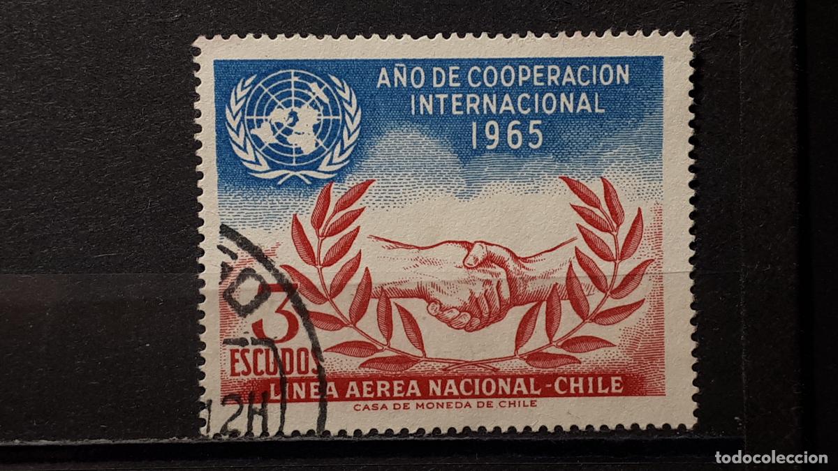 Sellos: CHILE. A&Ntilde;O 1966 &deg;. YVERT A&eacute;reo 234 - Foto 1