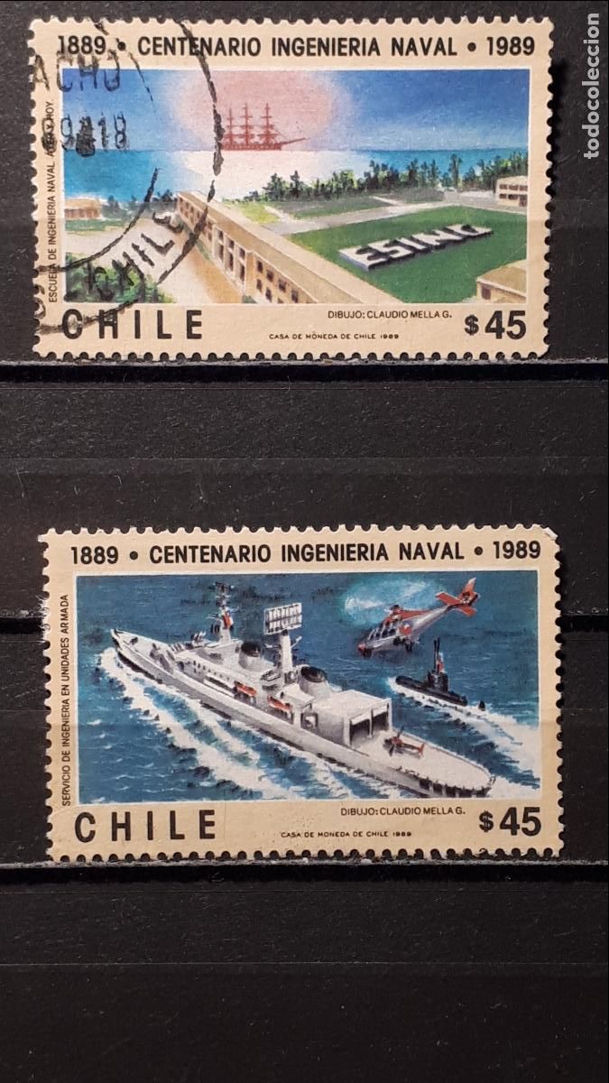 Sellos: CHILE. A&Ntilde;O 1989. &deg;. YVERT 919, 921 - Foto 1