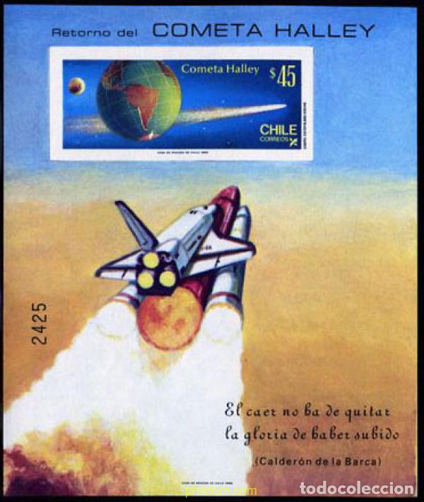 Sellos: 158567 MNH CHILE 1985 COMETA HALLEY - Foto 1