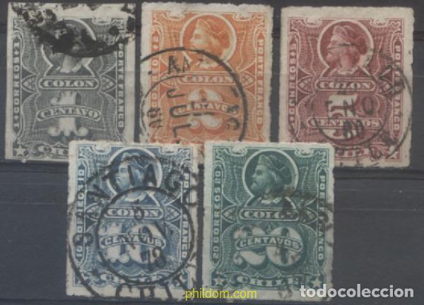 Sellos: 655934 USED CHILE 1877 CRISTOBAL COLON - Foto 1