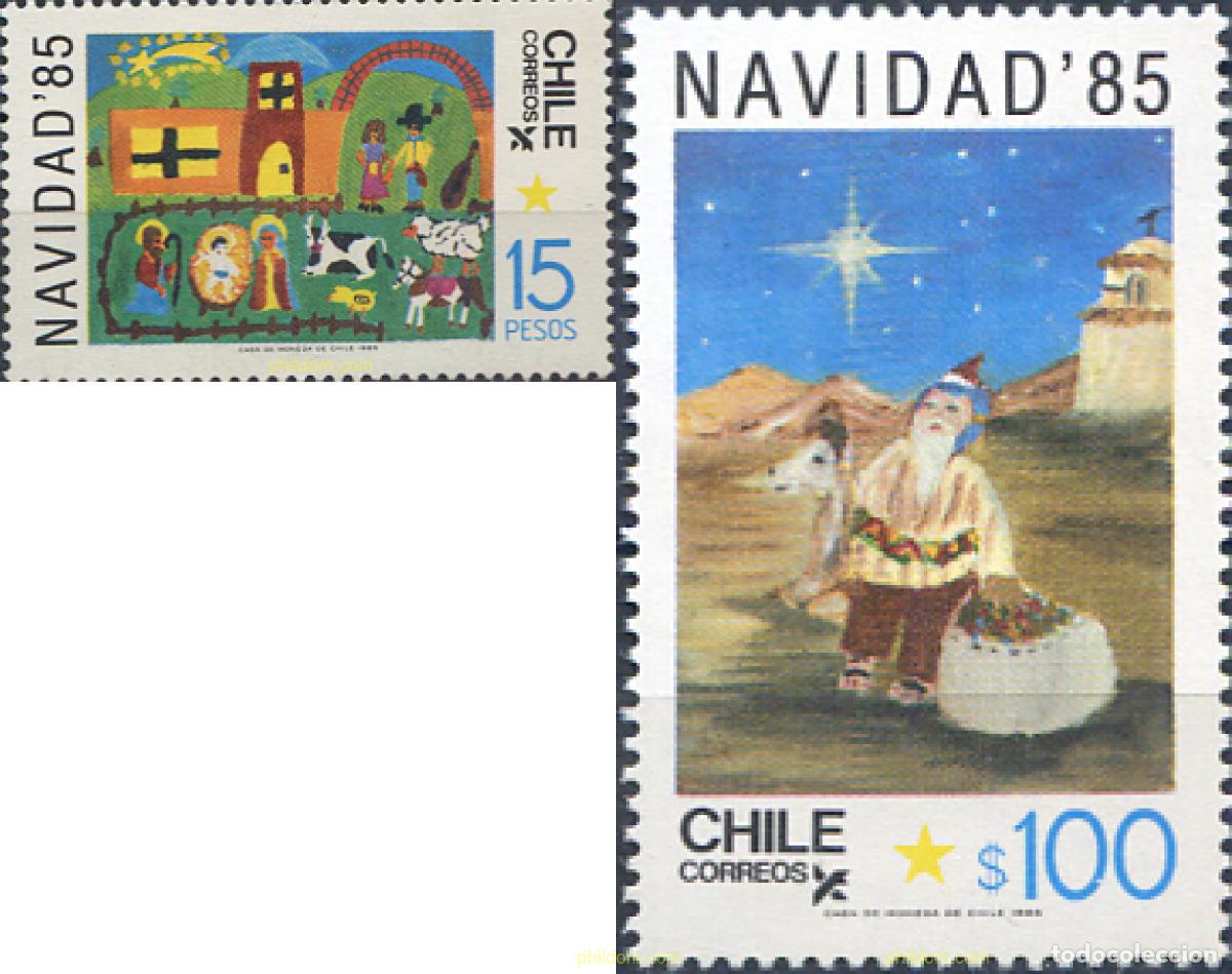 Sellos: 303378 MNH CHILE 1985 NAVIDAD - Foto 1