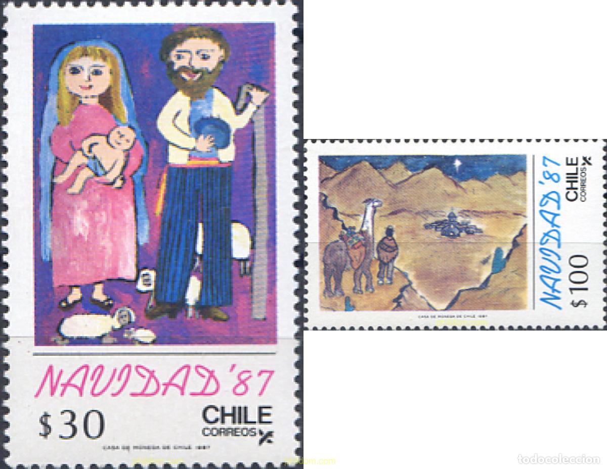 Sellos: 303416 MNH CHILE 1987 NAVIDAD - Foto 1