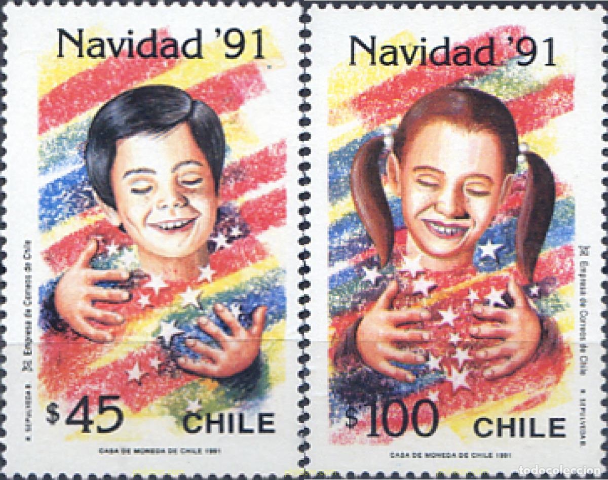 Sellos: 303499 MNH CHILE 1991 NAVIDAD - Foto 1