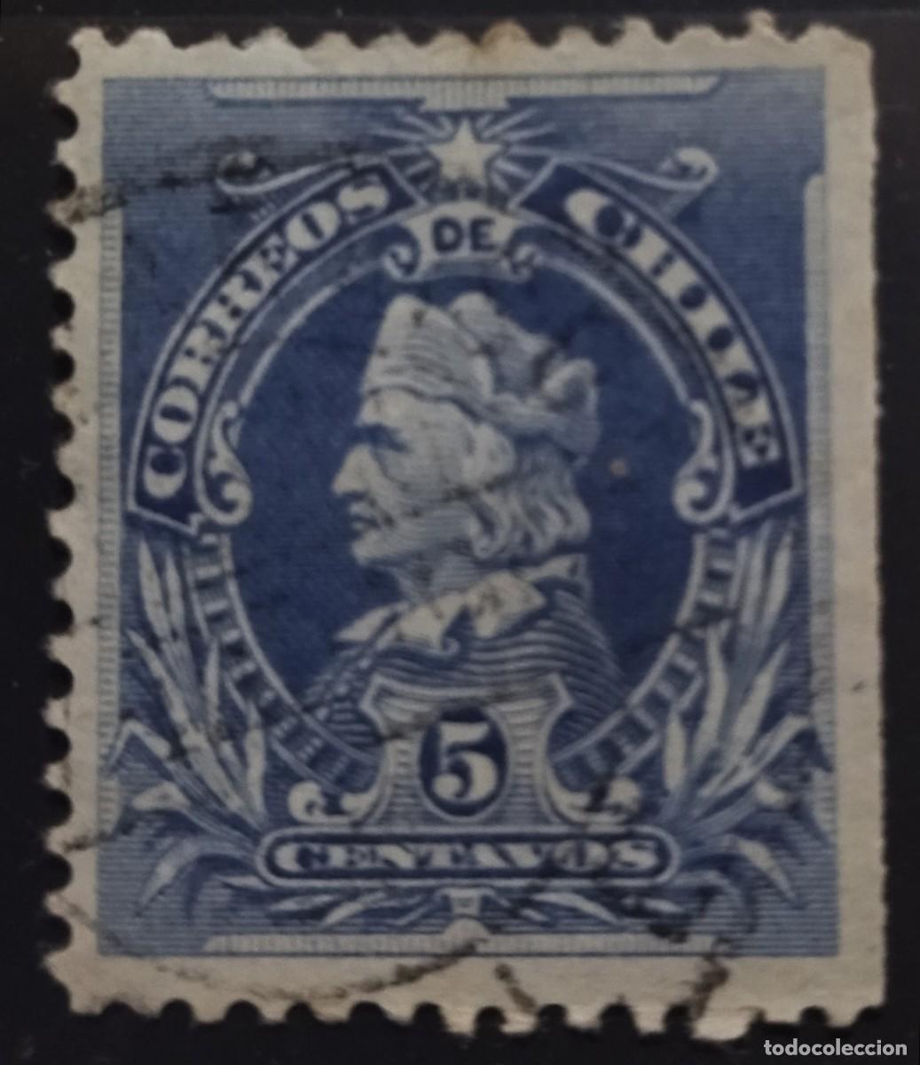 Sellos: CHILE 1901 Crist&oacute;bal Col&oacute;n. USADO. - Foto 1