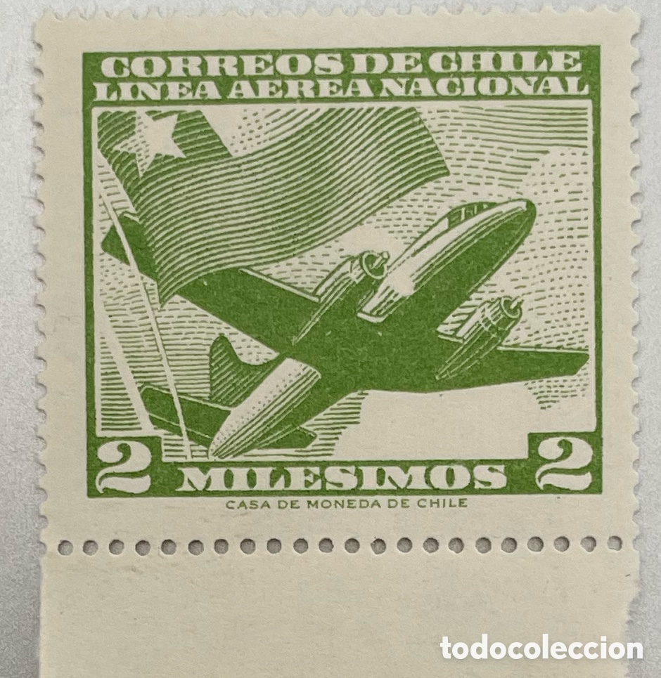 Sellos: Chile. Serie Aereo. 1960 - Foto 1