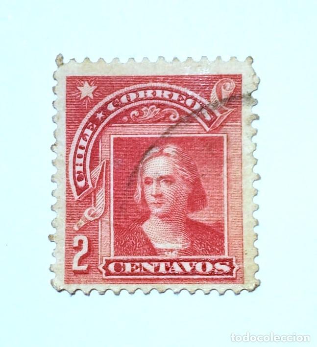 Sellos: Sello postal CHILE 1905 , 2 centavos, Crist&oacute;bal Col&oacute;n - Foto 1