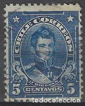 Sellos: CHILE 1911 - PERSONAJES - USADO - Foto 1
