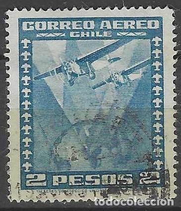 Sellos: CHILE 1934-52 - A&Eacute;REO - USADO - Foto 1