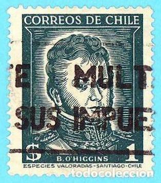 Sellos: Chile. 1952. Scott # 265. Bernardo OHiggins - Foto 1