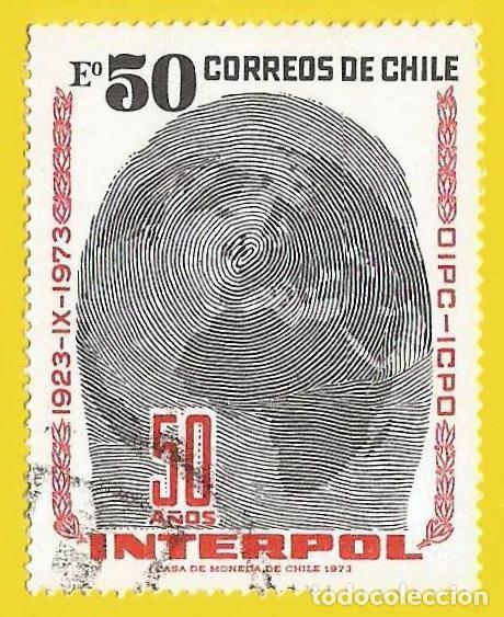 Sellos: Chile. 1973. Scott # 438. INTERPOL - Foto 1