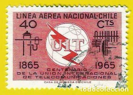 Sellos: Chile. 1965. Scott # C256. ITU Centenary - Foto 1