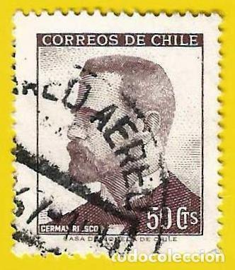 Sellos: Chile. 1966. Scott # 355. Presidente German Riesco - Foto 1