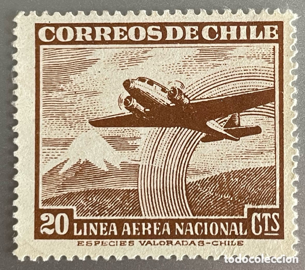 Sellos: Chile. Correo a&eacute;reo. 1953 - Foto 1