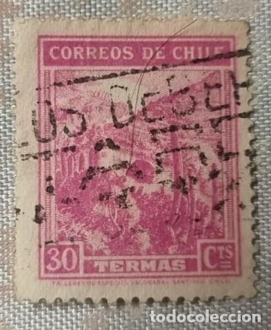 Sellos: SELLO USADO CHILE DE 1942 - TERMAS - Foto 1
