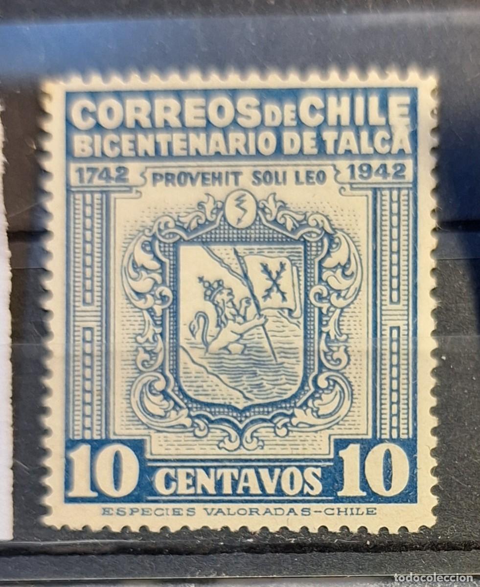 Sellos: CHILE, TALCA, 1942, CAT.YT.186. - Foto 1