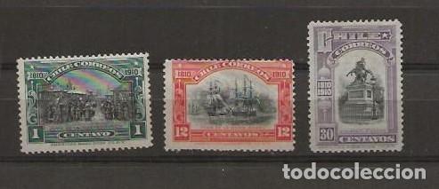 Sellos: Lote 3 sellos Chile 1910 - Foto 1