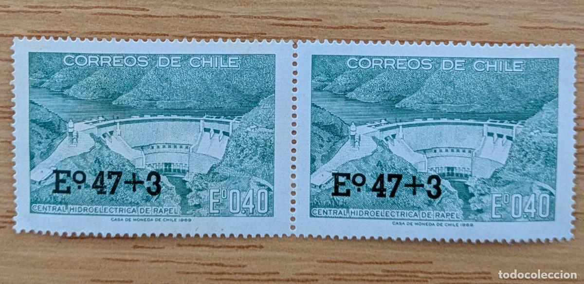 Sellos: Chile 1969. Central Hidroelectrica de Rapel - Foto 1