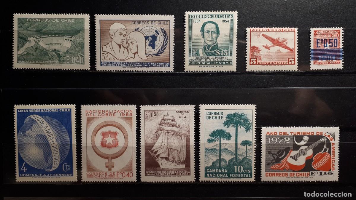 Sellos: CHILE. **. LOTE DE 10 SELLOS A CATALOGAR - Foto 1