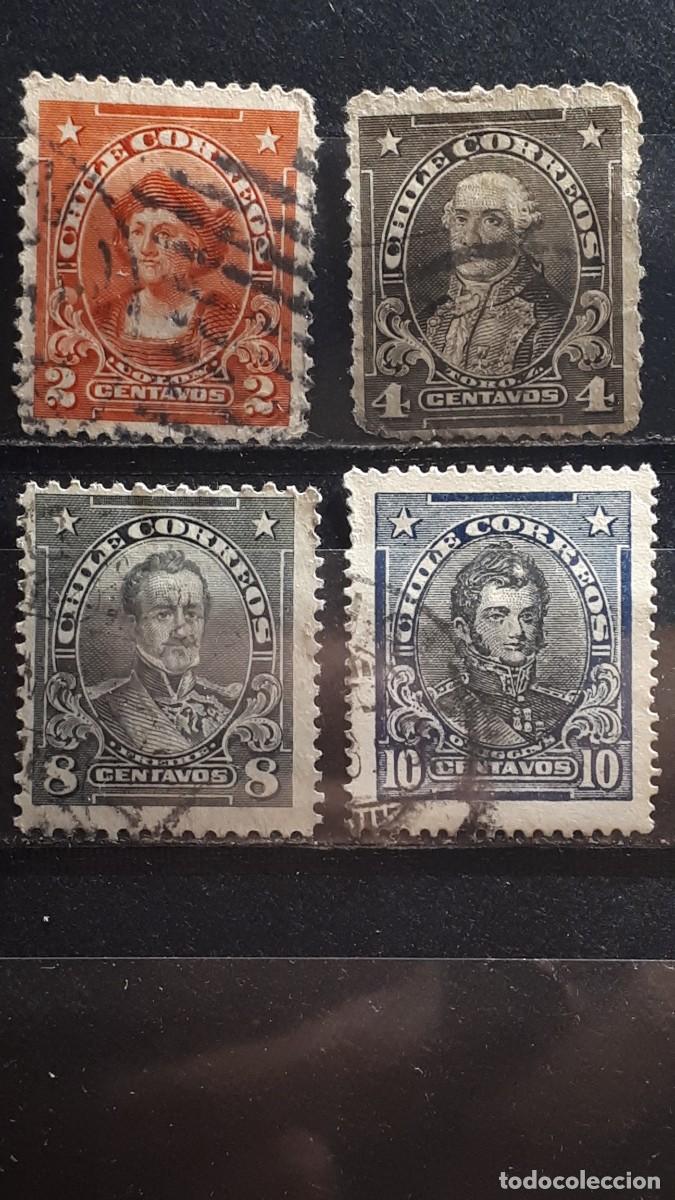 Sellos: CHILE. A&Ntilde;O 1912-5. &deg;. YVERT 101/4. - Foto 1