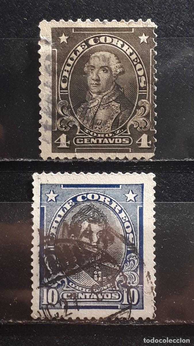 Sellos: CHILE. A&Ntilde;O 1912-5. &deg;. YVERT 102, 104 - Foto 1