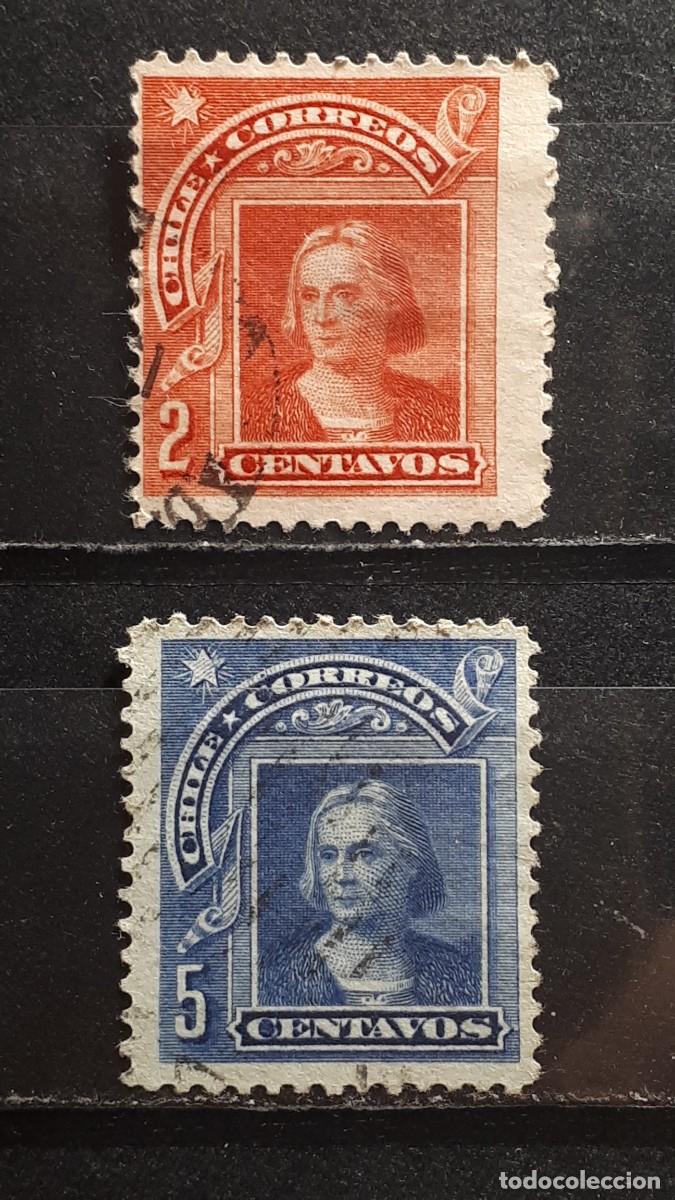 Sellos: CHILE. A&Ntilde;O 1905. &deg;. YVERT 55/6 - Foto 1