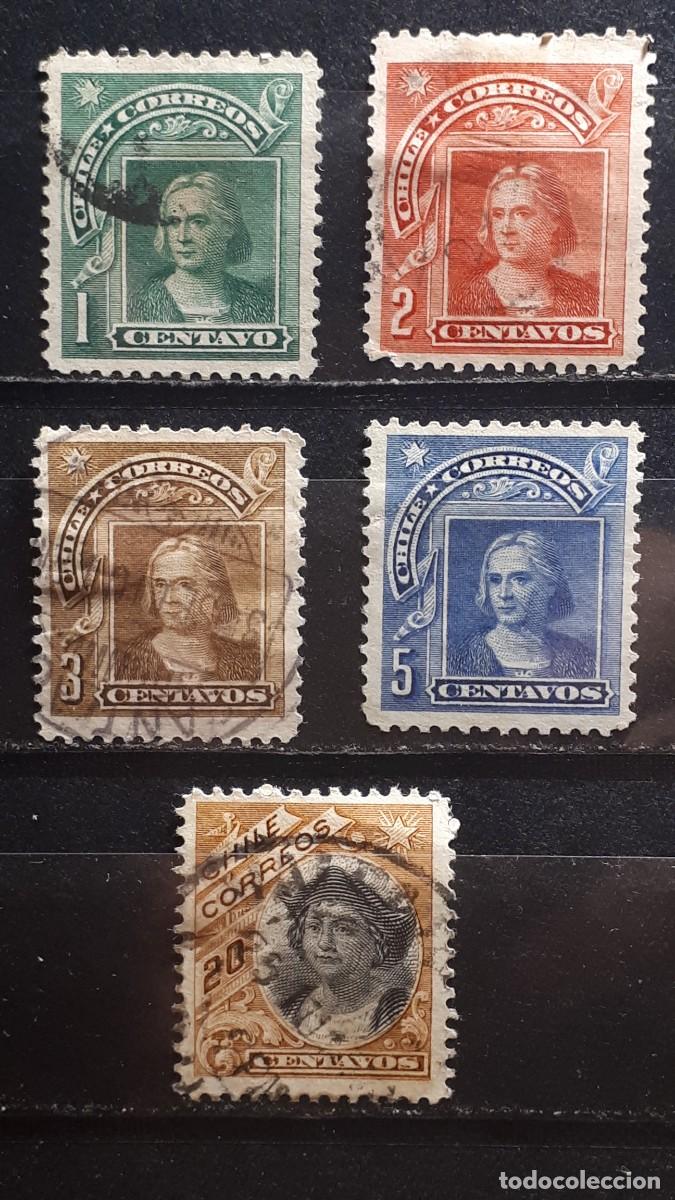Sellos: CHILE. A&Ntilde;O 1905. &deg;. YVERT 55/8, 62 - Foto 1