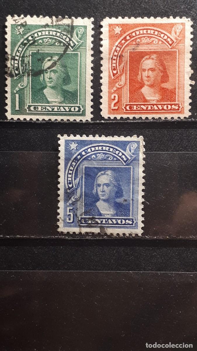 Sellos: CHILE. A&Ntilde;O 1905. &deg;. YVERT 55/7 - Foto 1