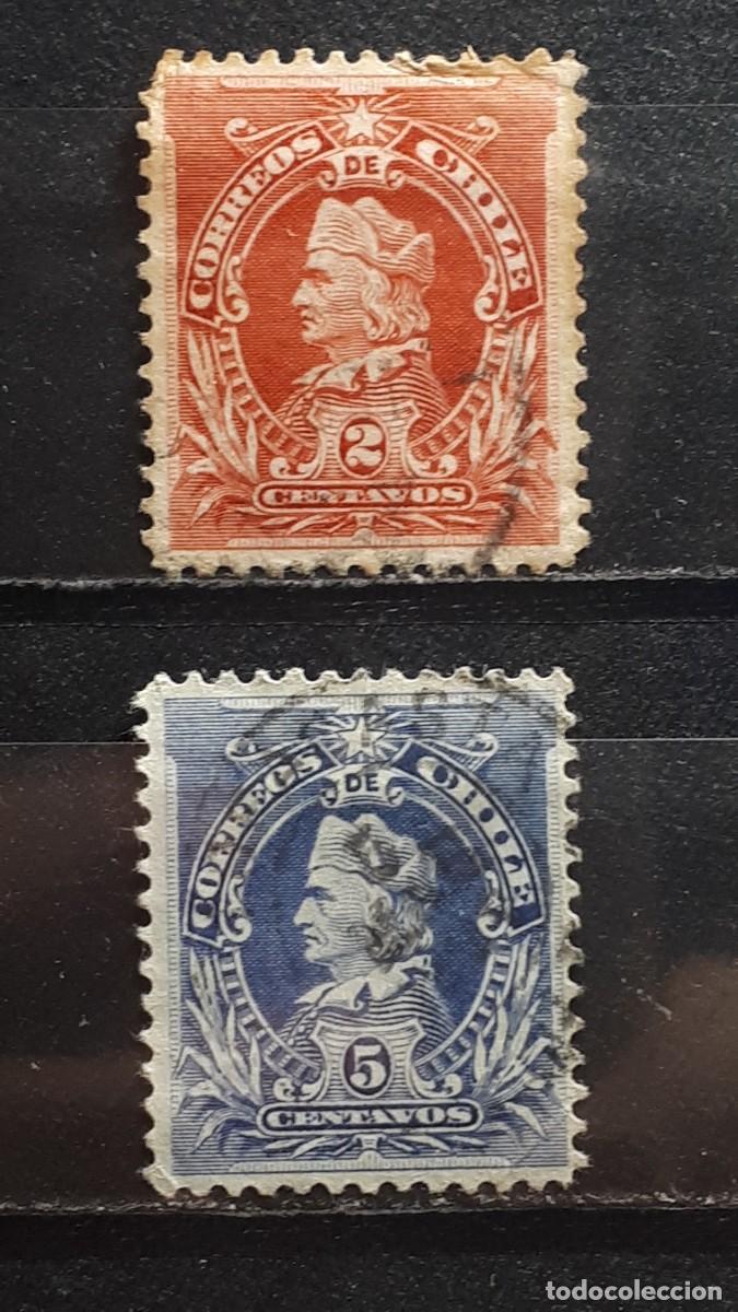 Sellos: CHILE. A&Ntilde;O 1901. &deg;. YVERT 43, 44 - Foto 1