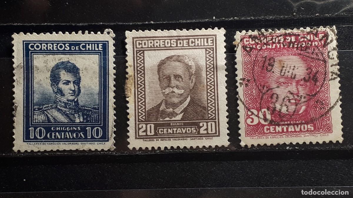 Sellos: CHILE. A&Ntilde;O 1931-2 &deg;. YVERT 151/3 - Foto 1