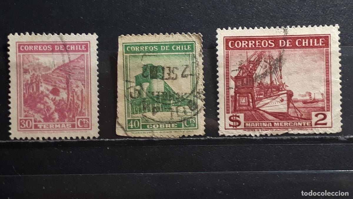 Sellos: CHILE. A&Ntilde;O 1938. &deg;. YVERT 171/2, 176 - Foto 1