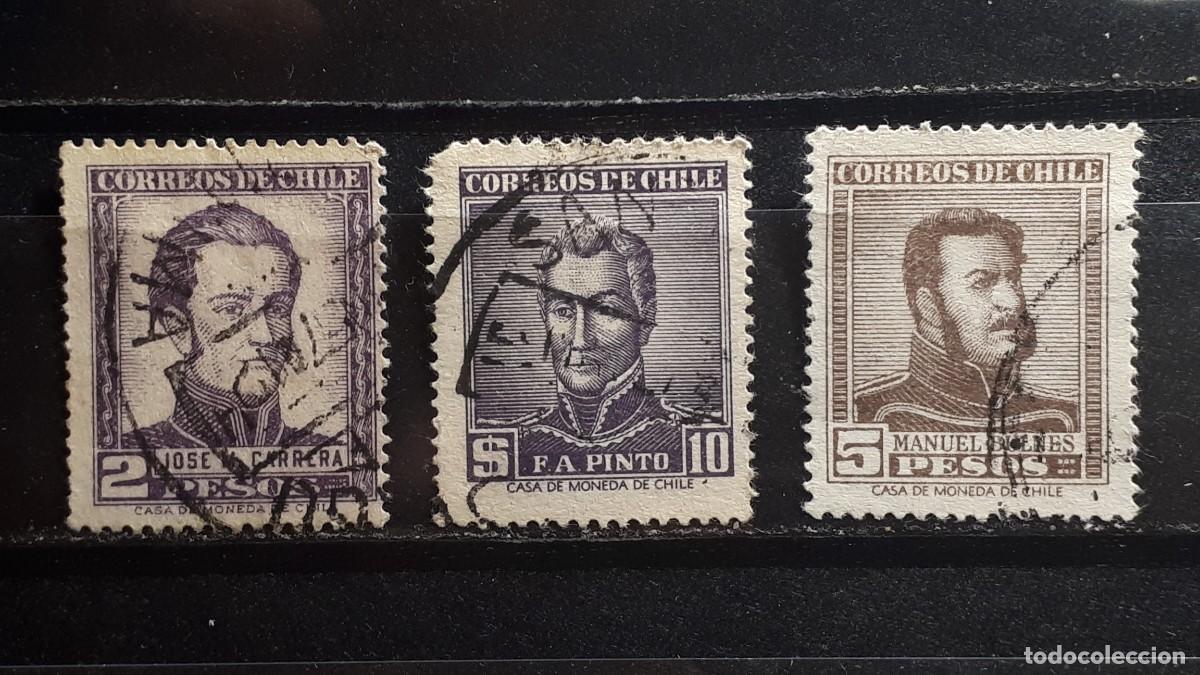 Sellos: CHILE. A&Ntilde;O 1956. &deg;. YVERT 259, 261/2 - Foto 1