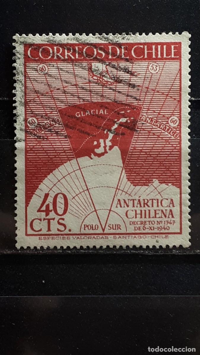 Sellos: CHILE. A&Ntilde;O 1946 &deg;. YVERT 215 - Foto 1