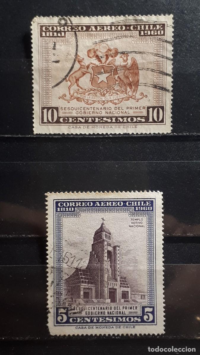 Sellos: CHILE. A&Ntilde;O 1960. &deg;. YVERT A&eacute;reo 200/1 - Foto 1