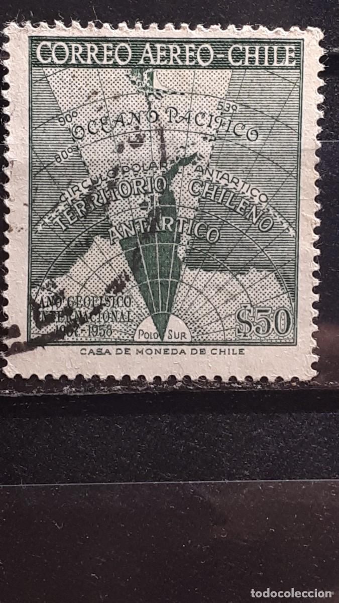 Sellos: CHILE. A&Ntilde;O 1960. &deg;. YVERT A&eacute;reo 184 - Foto 1