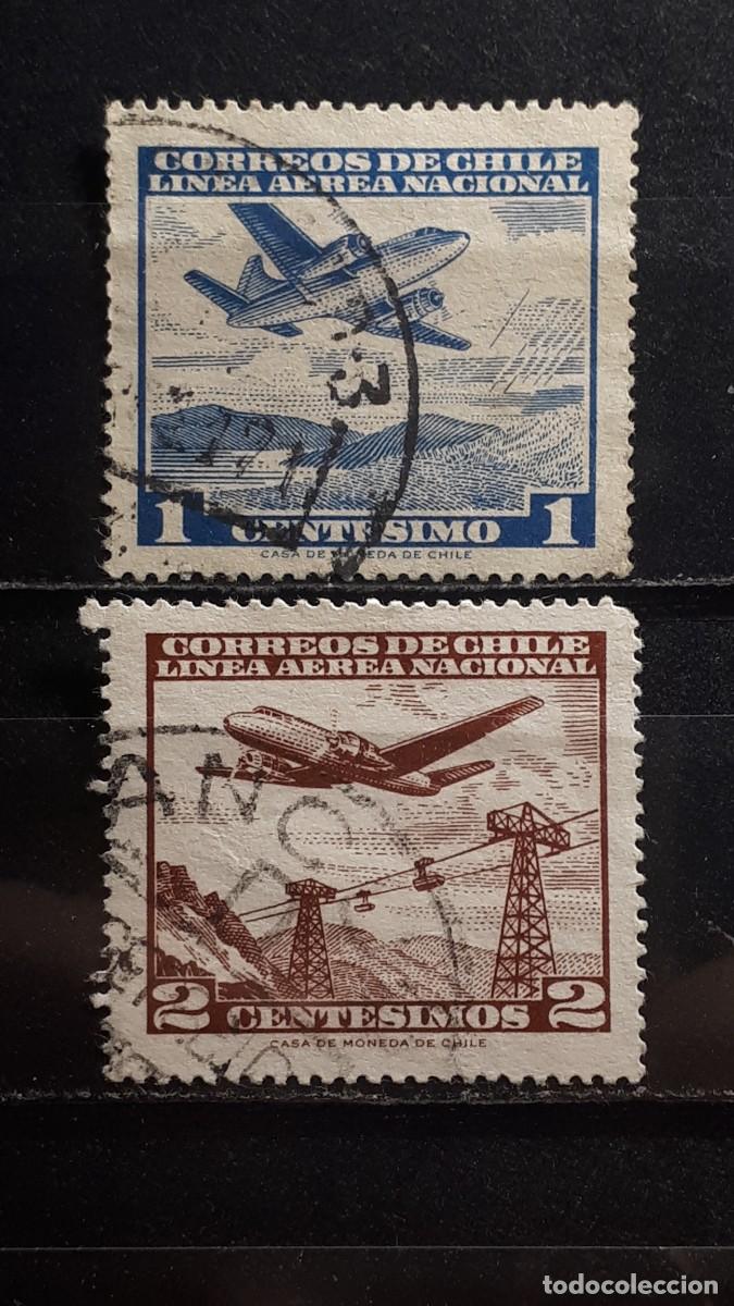 Sellos: CHILE. A&Ntilde;O 1960-2. &deg;. YVERT A&eacute;reo 196/7 - Foto 1