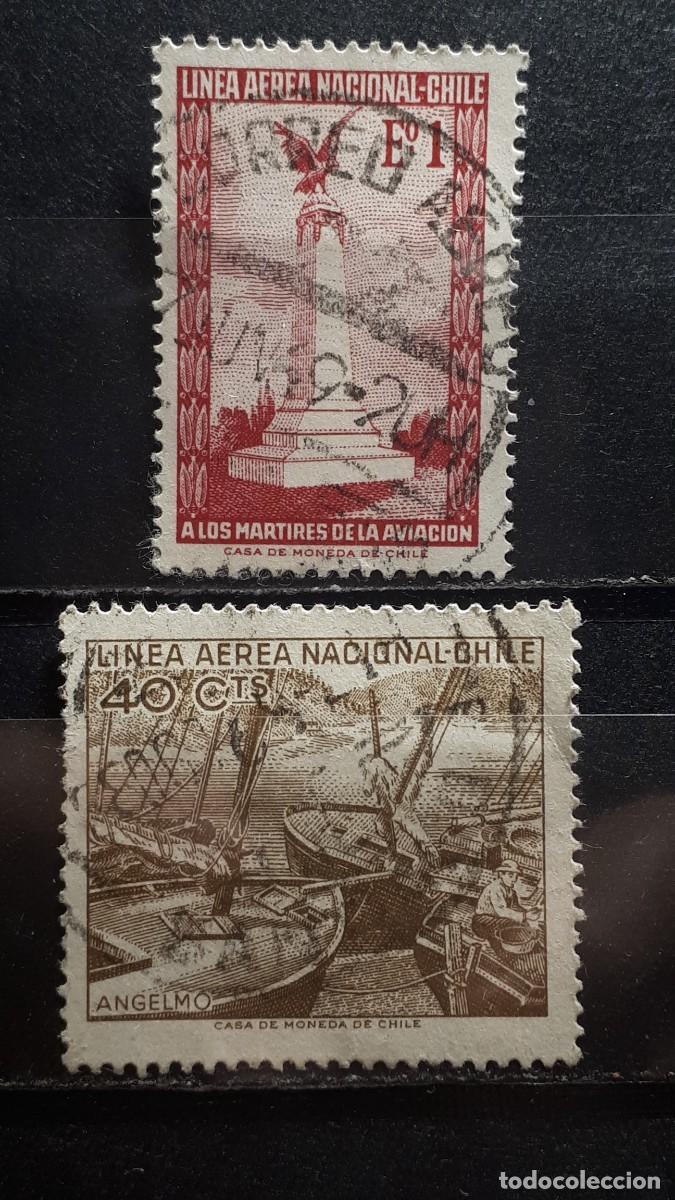 Sellos: CHILE. A&Ntilde;O 1965. &deg;. YVERT A&eacute;reo 226/7 - Foto 1