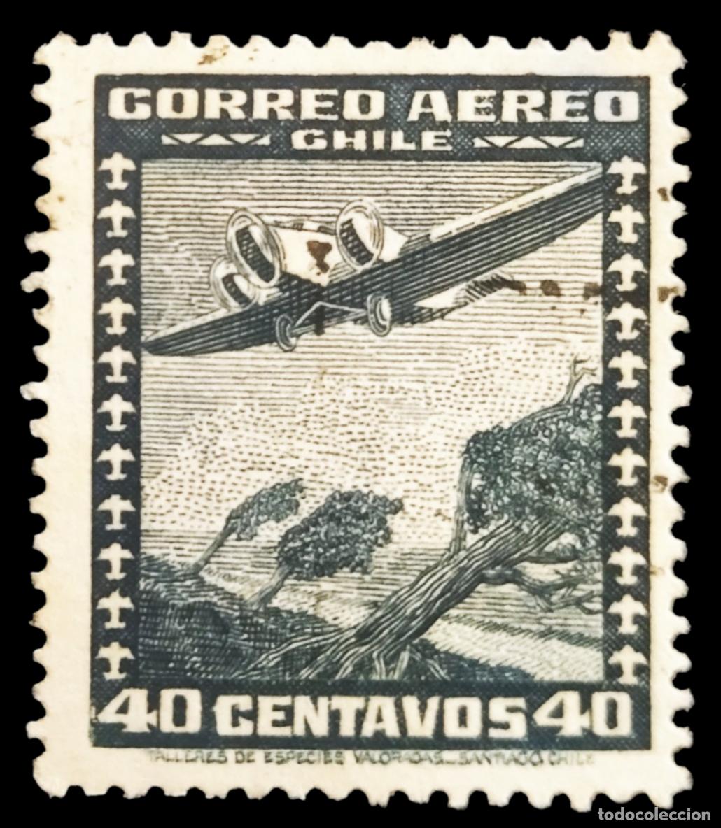 Sellos: CHILE 1944 -1953 A&eacute;reo. USADO. - Foto 1