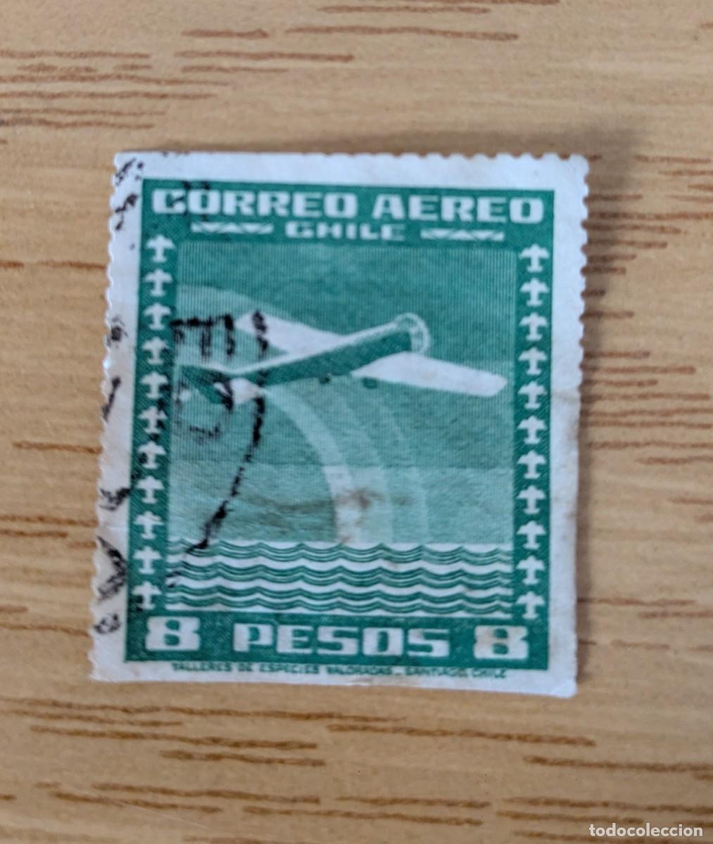 Sellos: Sello Correo aereo de Chile 8 pesos