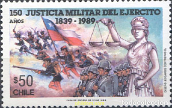 Sellos: 303465 MNH CHILE 1989 JUSTICIA MILITAR DEL EJERCITO