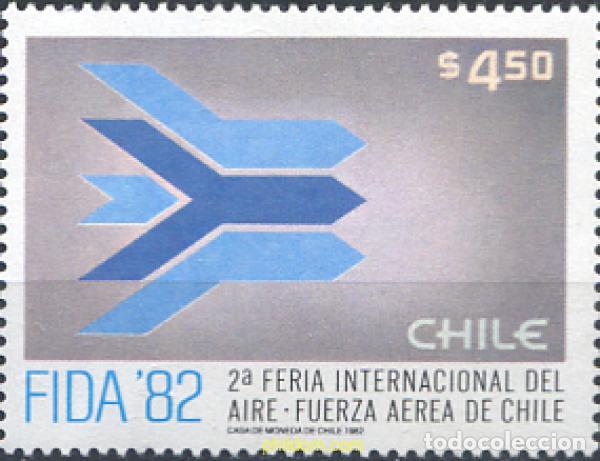 Sellos: 303345 MNH CHILE 1982 II FERIA INTERNACIONAL DEL AIRE - FUERZA AEREA DE CHILE