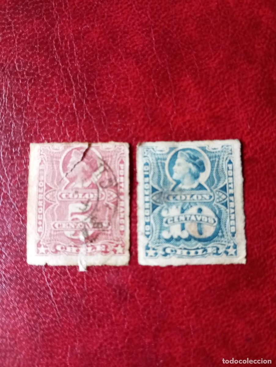 Sellos: CHILE, 1877, CRIST&Oacute;BAL COL&Oacute;N, YT 18/19