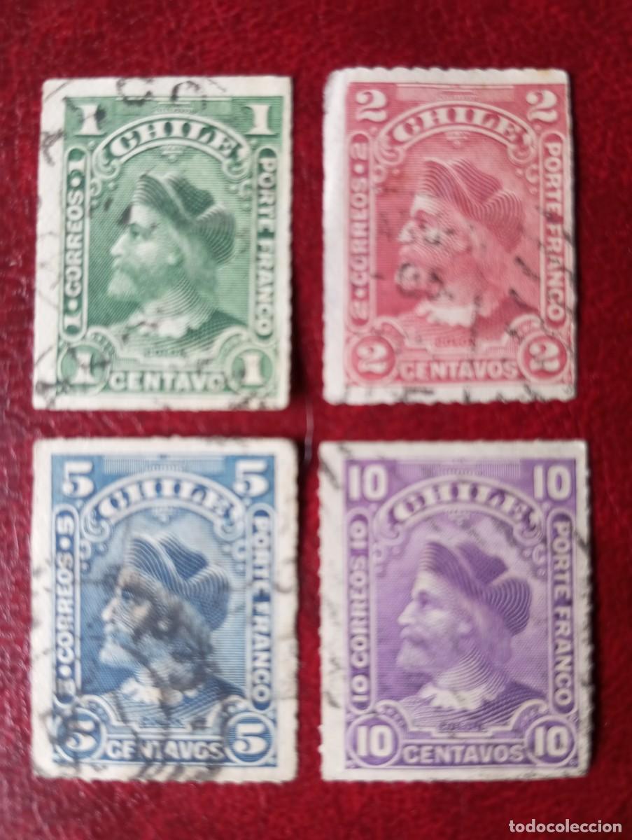 Sellos: CHILE, 1900 CRIST&Oacute;BAL COL&Oacute;N, YT 34/7 - Foto 1